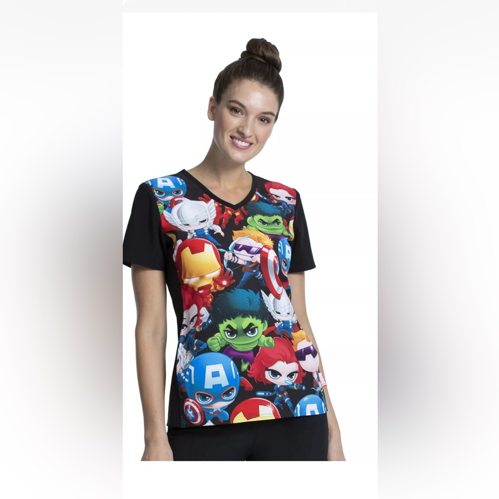 Marvel Avenger Scrub Top Xs